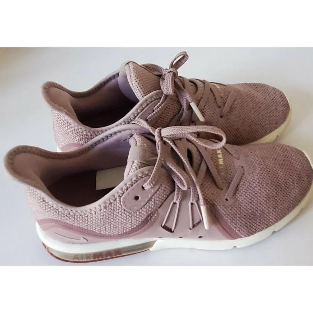 Nike Air Max Sequent 3 Women's Running Shoes SZ 8.5 Rose Pink White 908993-602